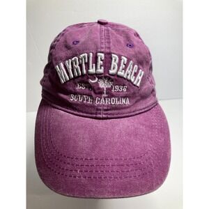Myrtle Beach Cap Hat Adult‎ Adjustable Purple 100% Cotton Twill South Carolina